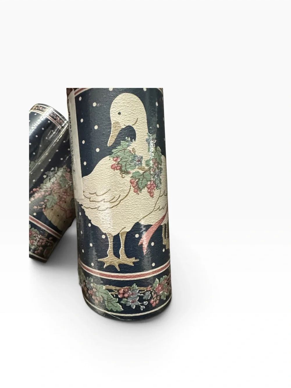 Vintage 80’s /90’s Farmhouse Country Cottage Floral Goose Wallpaper Border Trim